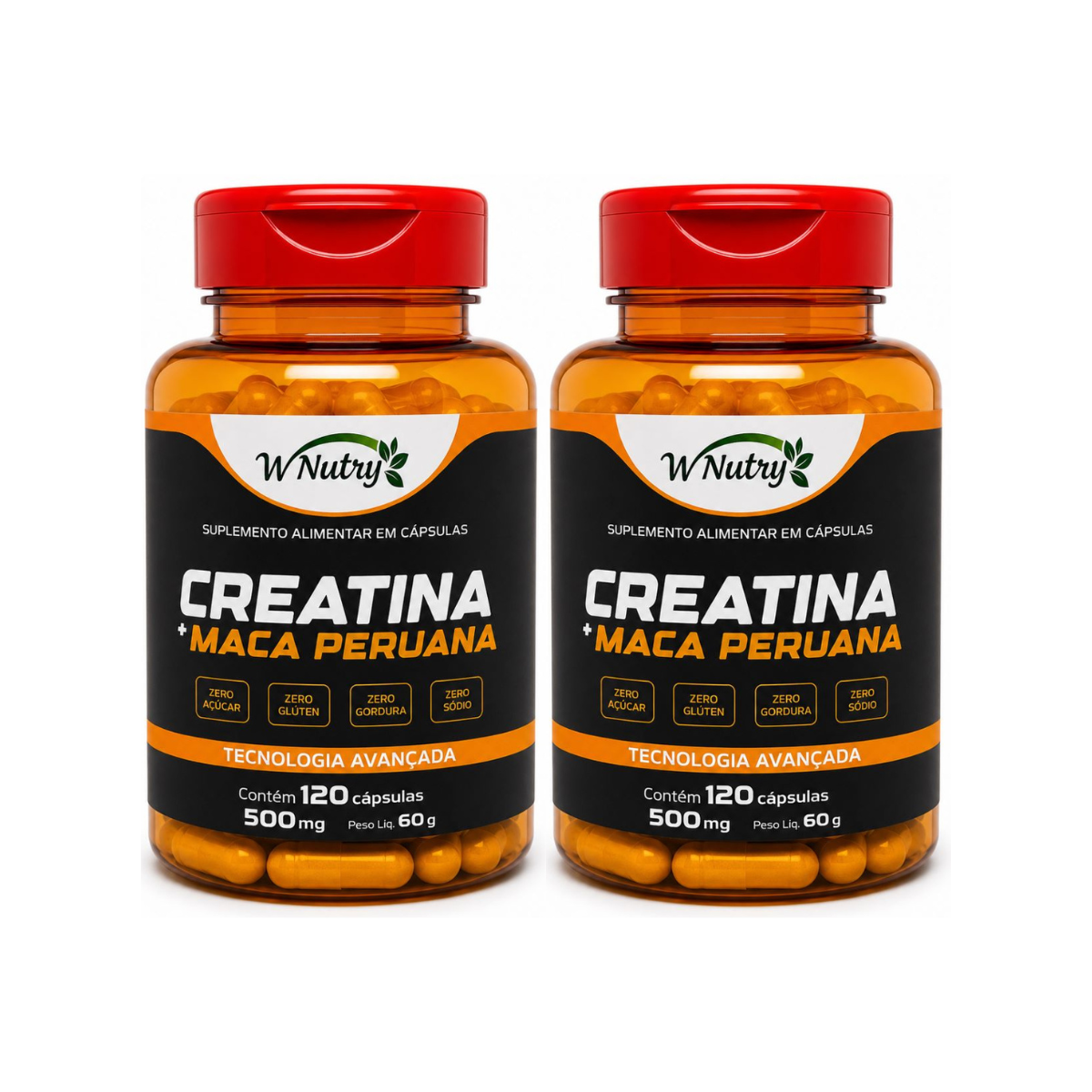 2 Suplementos Creatina + Maca Peruana Força Energia E Performance
