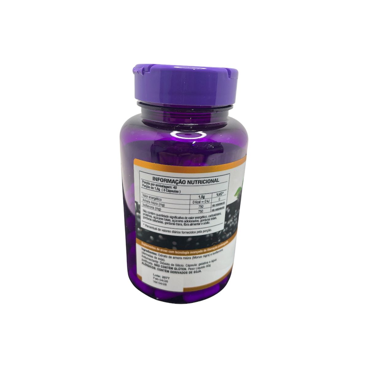 Suplemento Amora Miura + Isoflavona Fórmula Premium Alta Potência 120 Caps
