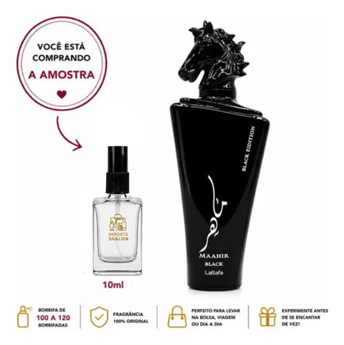 Maahir Black 10ml Perfume Masculino Presença Absoluta