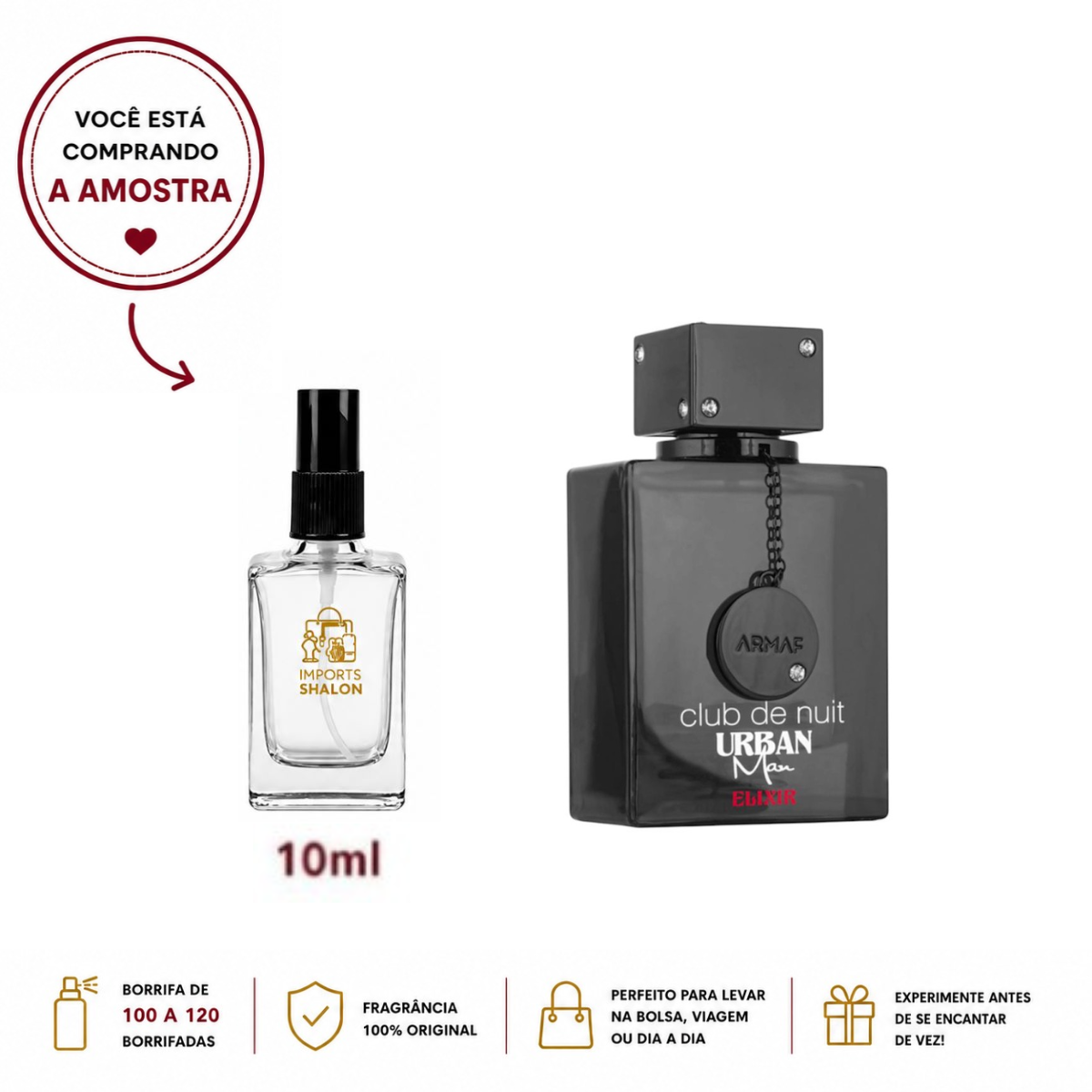 Club De Nuit Urban Man 10ml Aroma Magnético de Alto Impacto