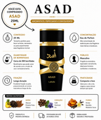 Mini Perfume Asad 25 Ml Alta Fixação Fragrância Intensa