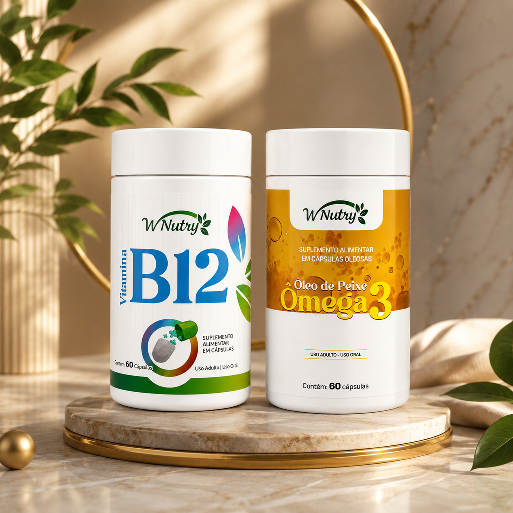 Kit Energia e Disposição Vitamina B12 + Ômega 3
