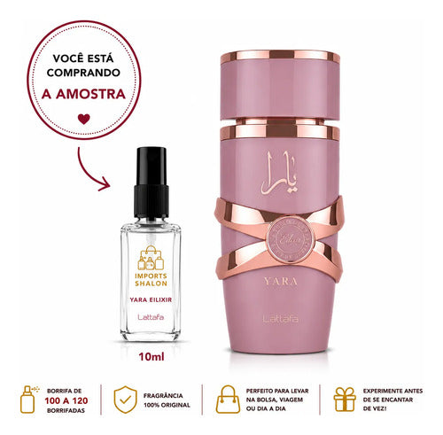 Yara Elixir 10ml Lattafa Feminino Alta Fixação Marcante