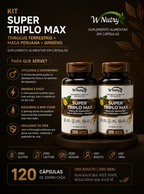 Kit De 2 Suplementos Super Triplo Max Fórmula Extrema Alta Potência