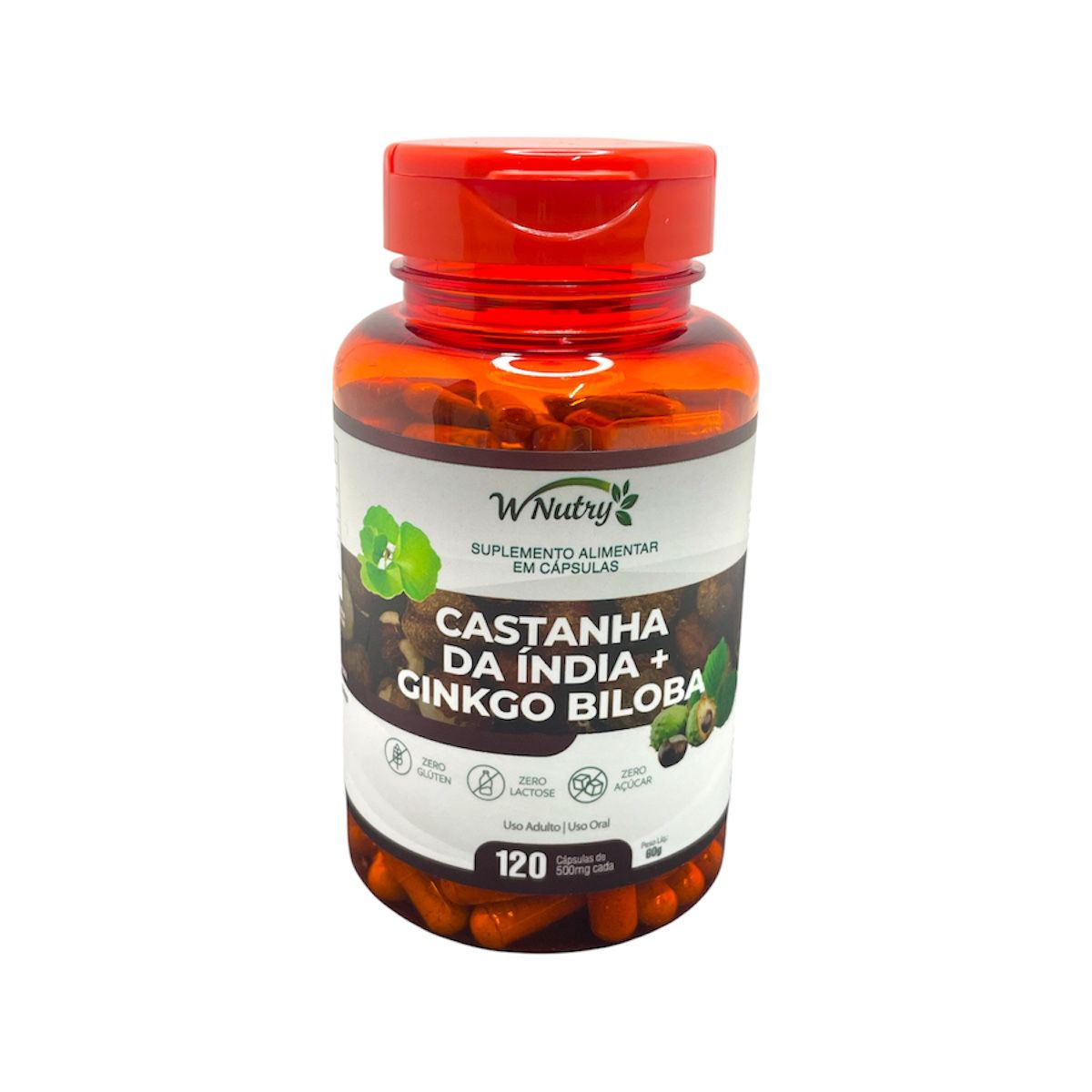 Kit 3 Castanhas Da Índia + Ginkgo Biloba Circulação Power Suplemento