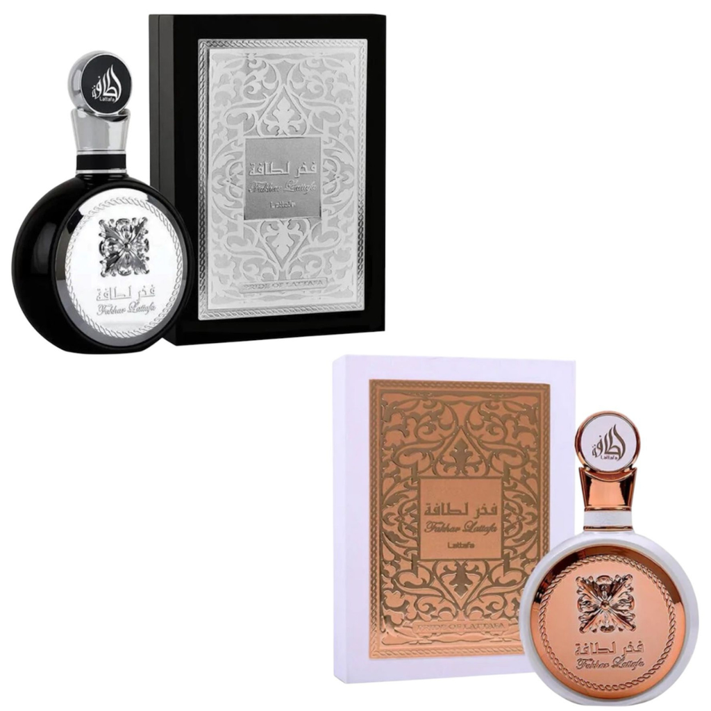 Kit Fakhar Rose + Fakhar Black Perfumes Árabes Luxo E Sofisticação