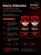 Kit De 2 Suplementos Maca Peruana Vermelha Energia E Vitalidade