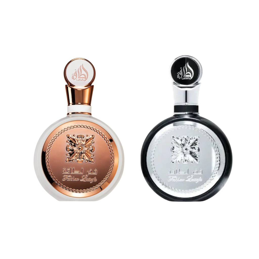 Kit Fakhar Rose + Fakhar Black Perfumes Árabes Luxo E Sofisticação