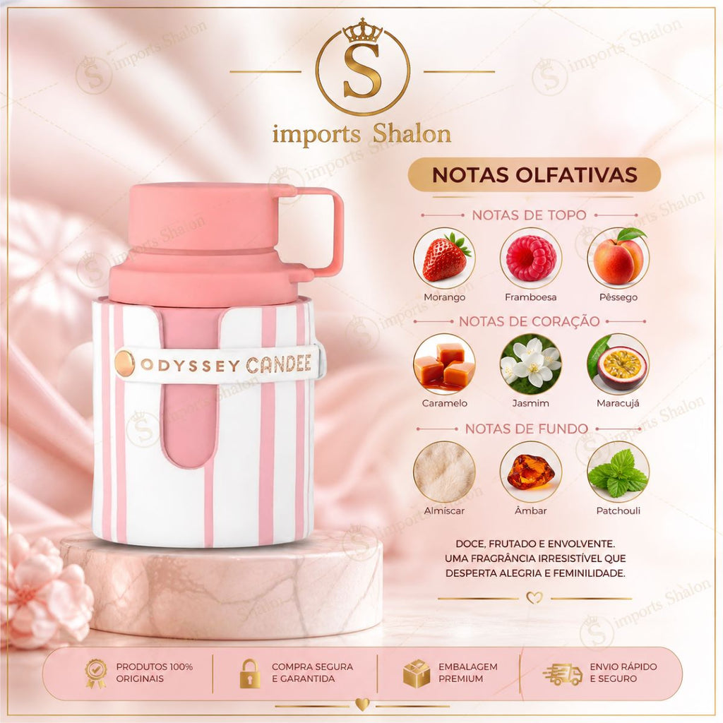 Odyssey Candee Perfume Árabe Doce Marcante Luxo