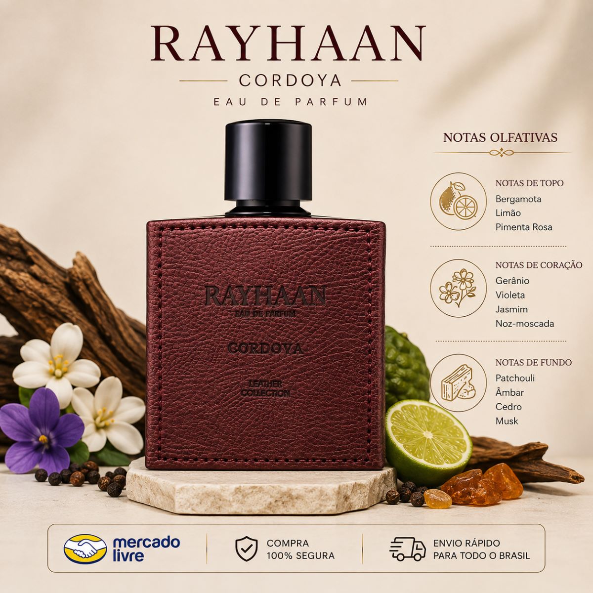 Rayhaan Cordova For Him 100ml Fragrância Masculina Intensa