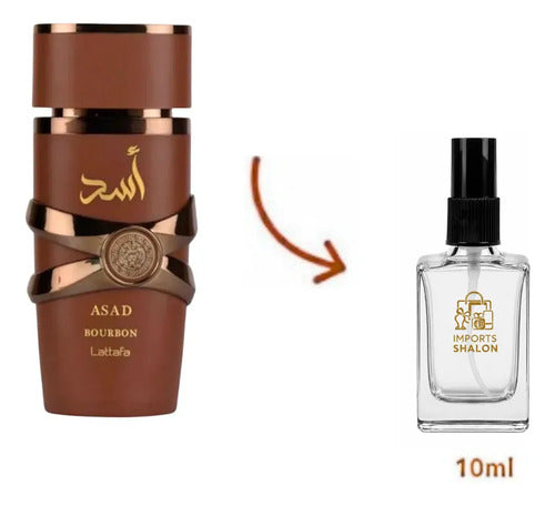 Asad Bourbon Lattafa Perfume Masculino 10ml Longa Fixação