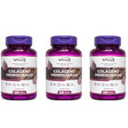 3 Suplementos Colágeno Hidrolisado 3x120 Cápsulas
