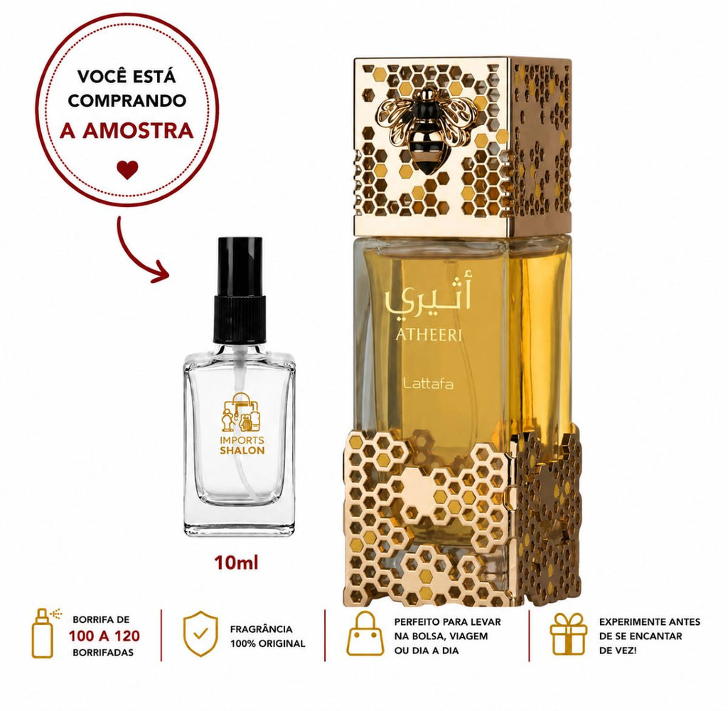 Atheeri Lattafa Perfume Abelinha 10ml Fragrância Sofisticada