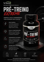 3 Suplementos Pré-Treino Fórmula Premium Alta Potência 3x120 Caps