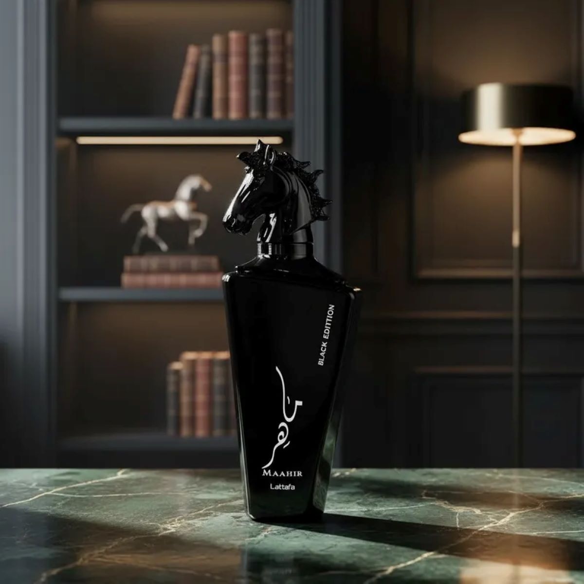 Perfume Maahir Black Edition Cavalo Masculino Aroma Forte e Elegante