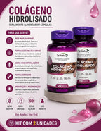 Kit De 2 Suplementos Colágeno Hidrolisado 2x120 Cáps Pele Cabelo Unhas