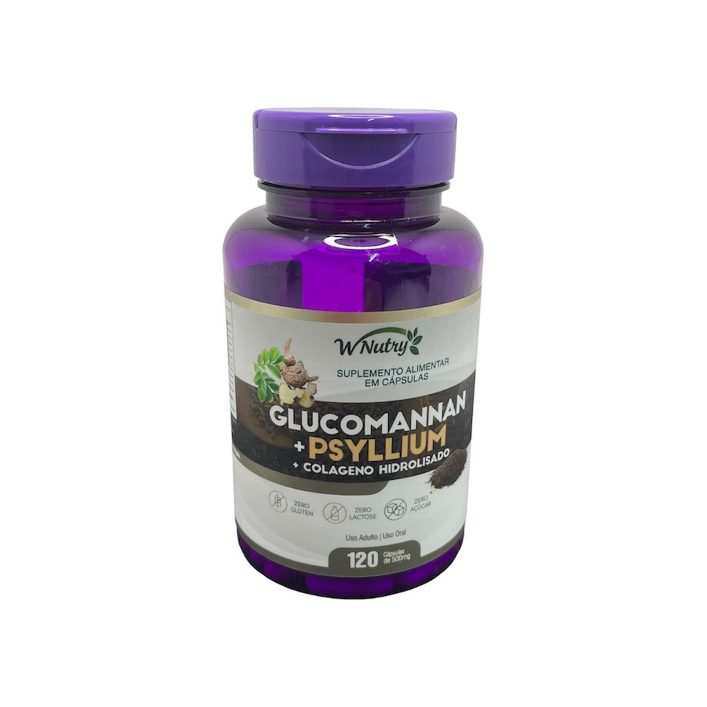 Suplemento Glucomannan + Psyllium + Colágeno Hidrolisado Premium 120 Caps