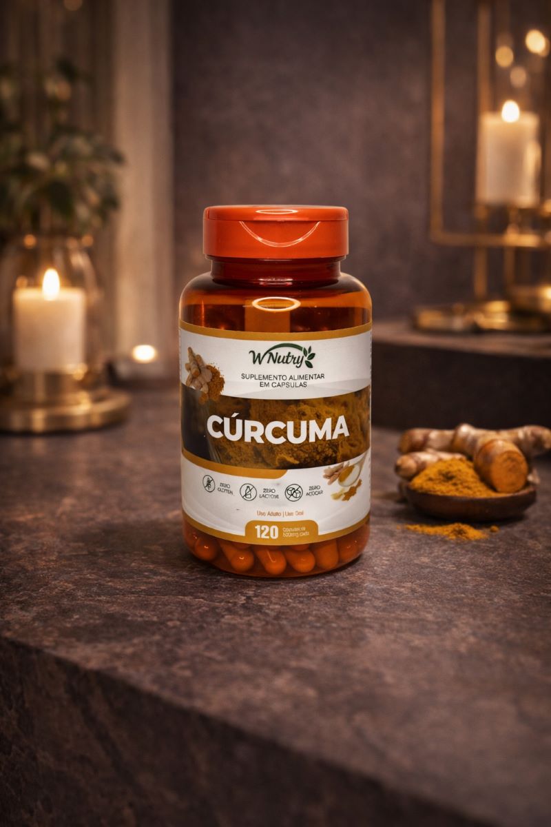 Suplemento Cúrcuma 120 Cápsulas Wnutry Antioxidante Natural