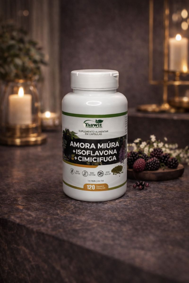 3 Suplementos Amora Miura Isoflavona Cimicífuga 3x120 Cáps Equilíbrio