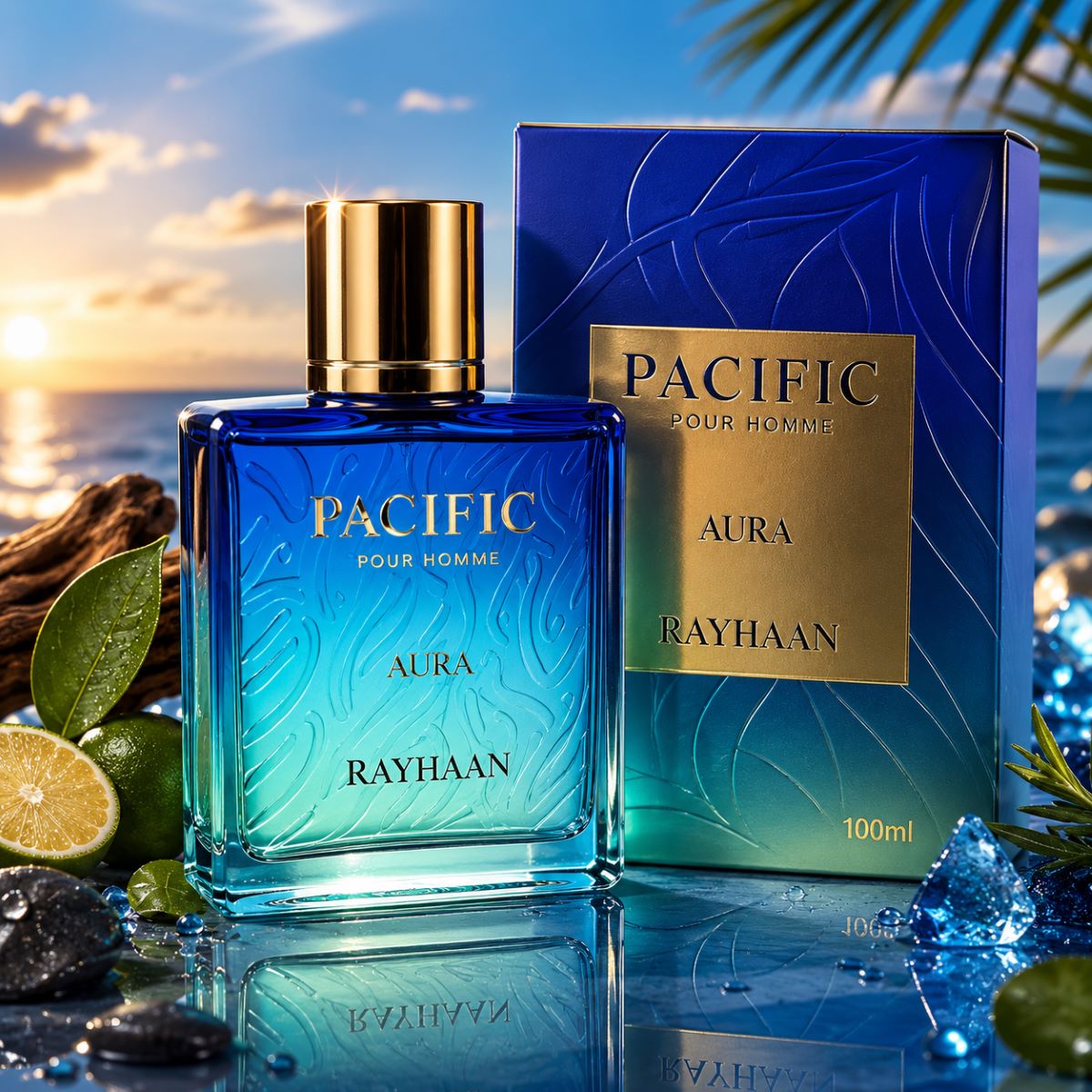 Pacific Pour Homme Aura 100ml Perfume Masculino Elegante Luxo