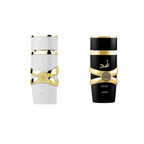 Kit Casal Yara Moi + Asad Black Perfumes Árabes Alta Fixação