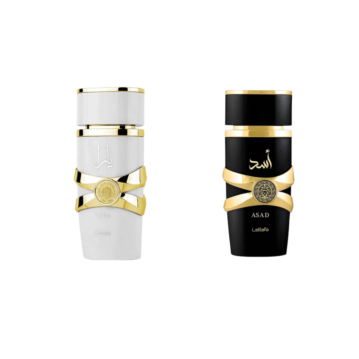 Kit Casal Yara Moi + Asad Black Perfumes Árabes Alta Fixação