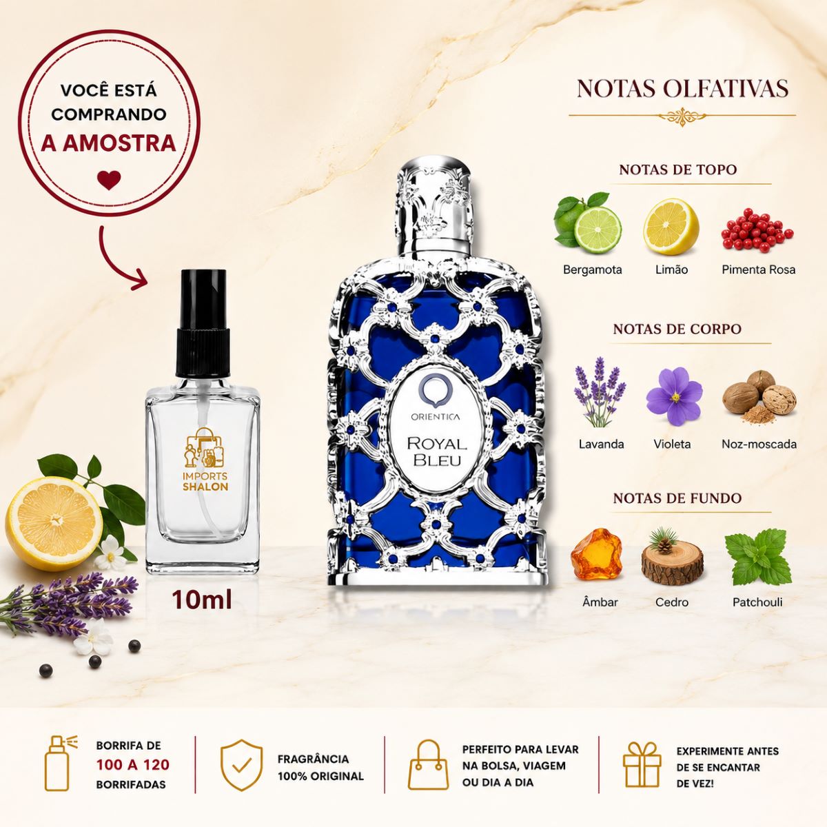 Royal Bleu 10ml Sofisticação Real de Presença Inesquecível