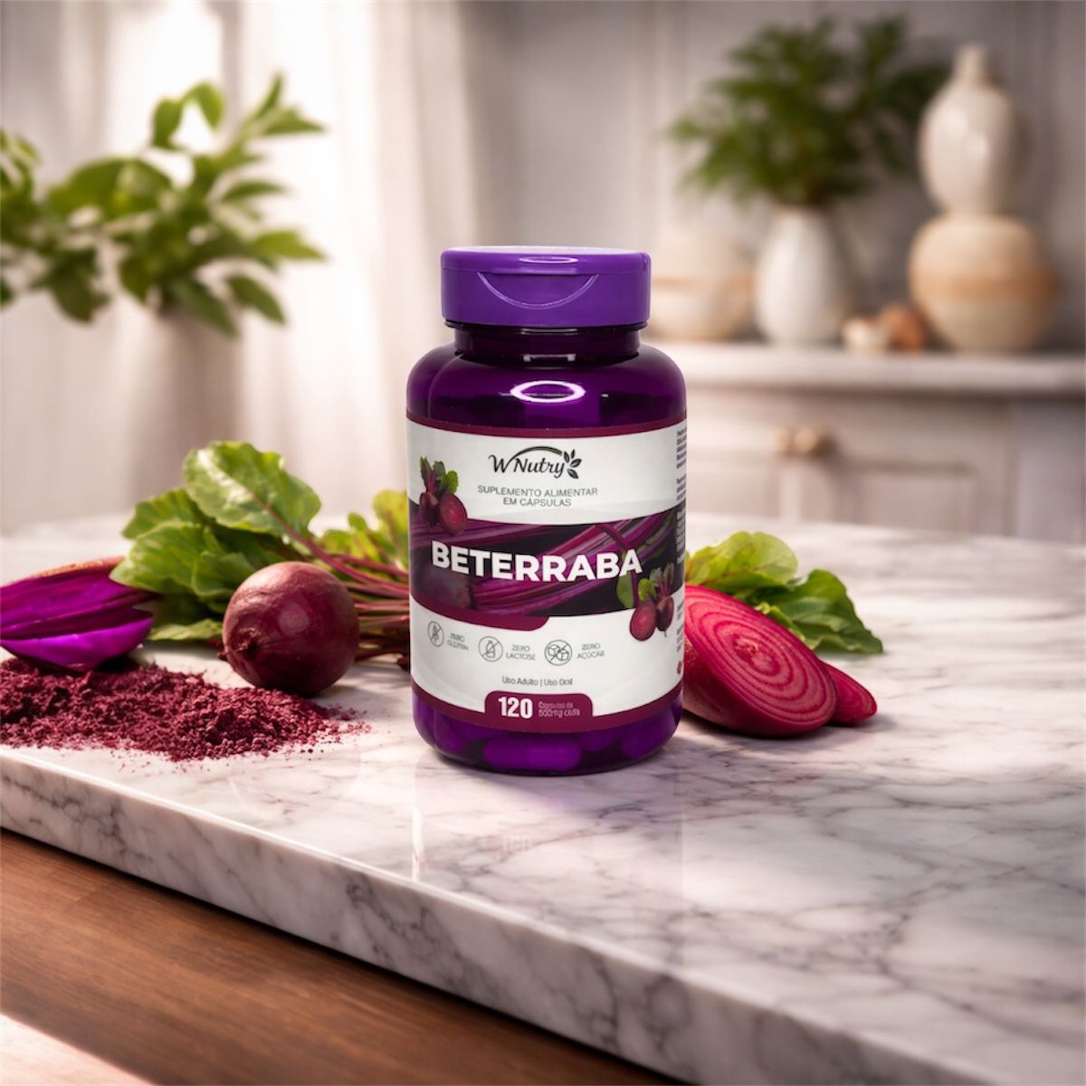 Kit 3 Suplementos De Beterraba 3x120 Cáps Energia Circulação