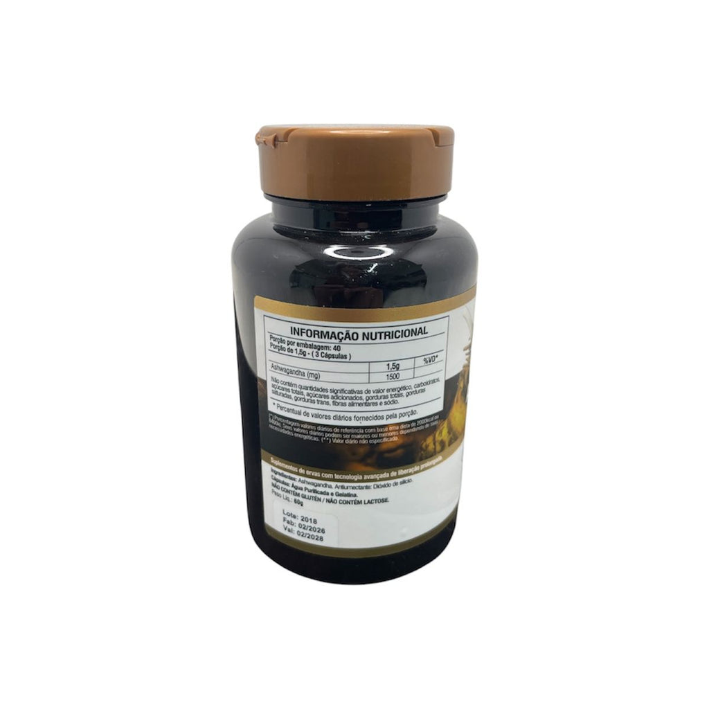 Suplemento Ashwagandha Fórmula Extrema Alta Potência 120 Caps