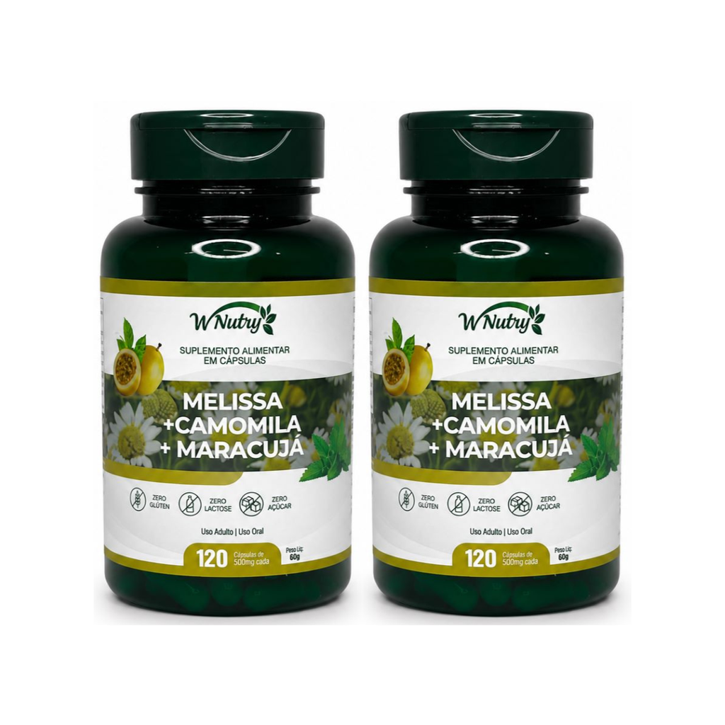 2 Suplementos Melissa Camomila Maracujá Relaxamento Natural