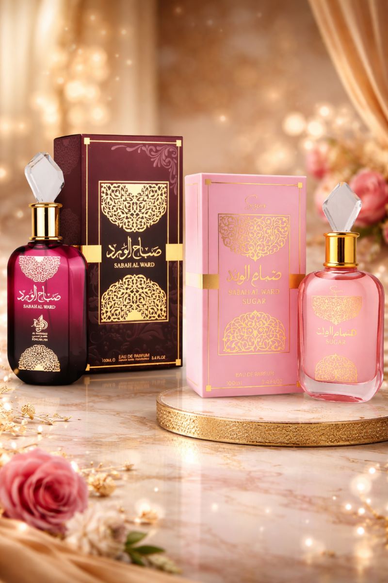 Kit Sabah Sugar + Sabah Al Ward 2 Perfumes 100ml Fragrância Feminina