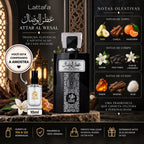 Mini Perfume Attar Al Wesal 10ml Doce Especiado