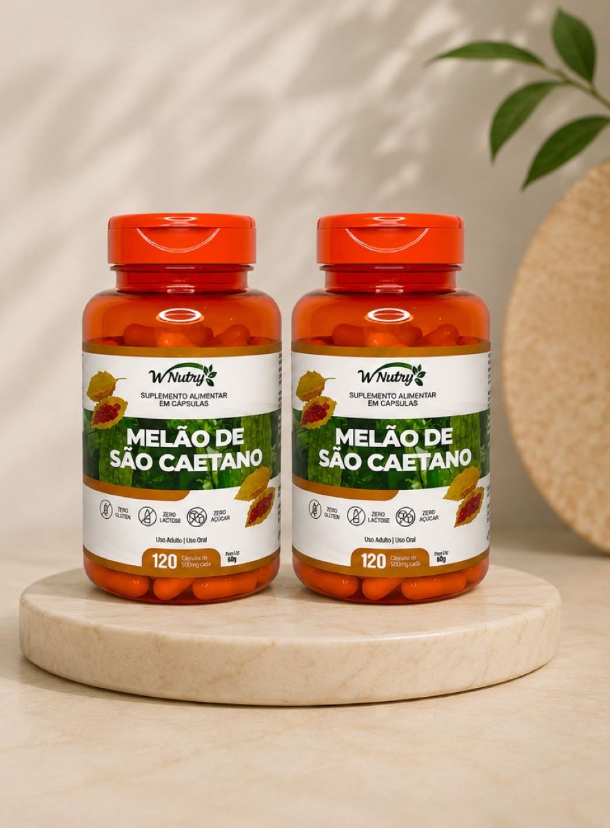 Kit De 2 Suplementos Melão De São Caetano 2x120 Cápsulas