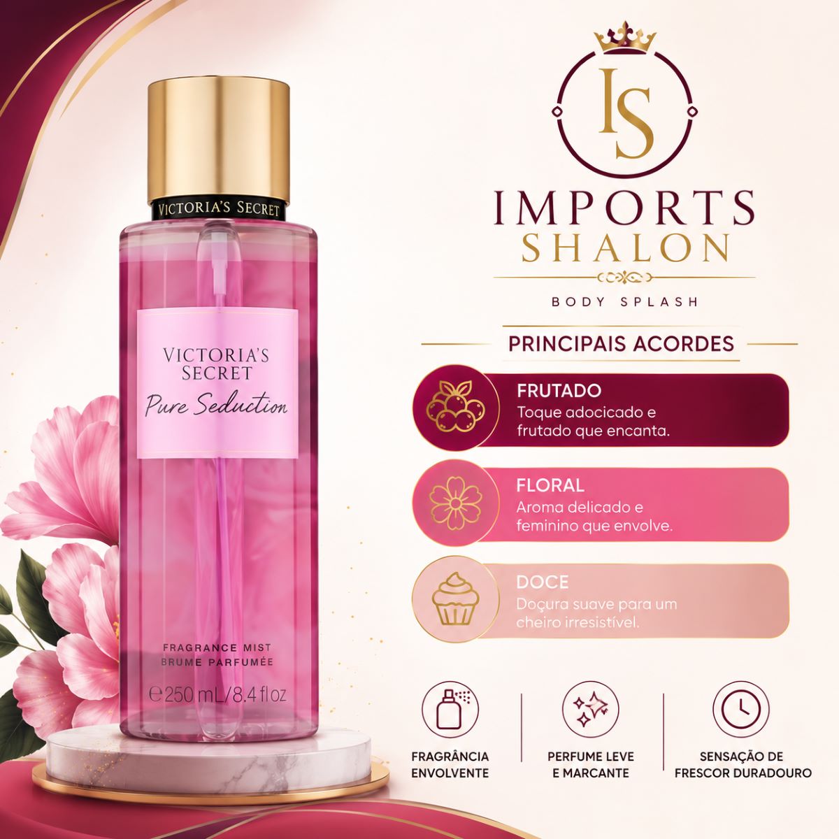 Body Splash Victoria's Secret Pure Seduction 250ml Premium