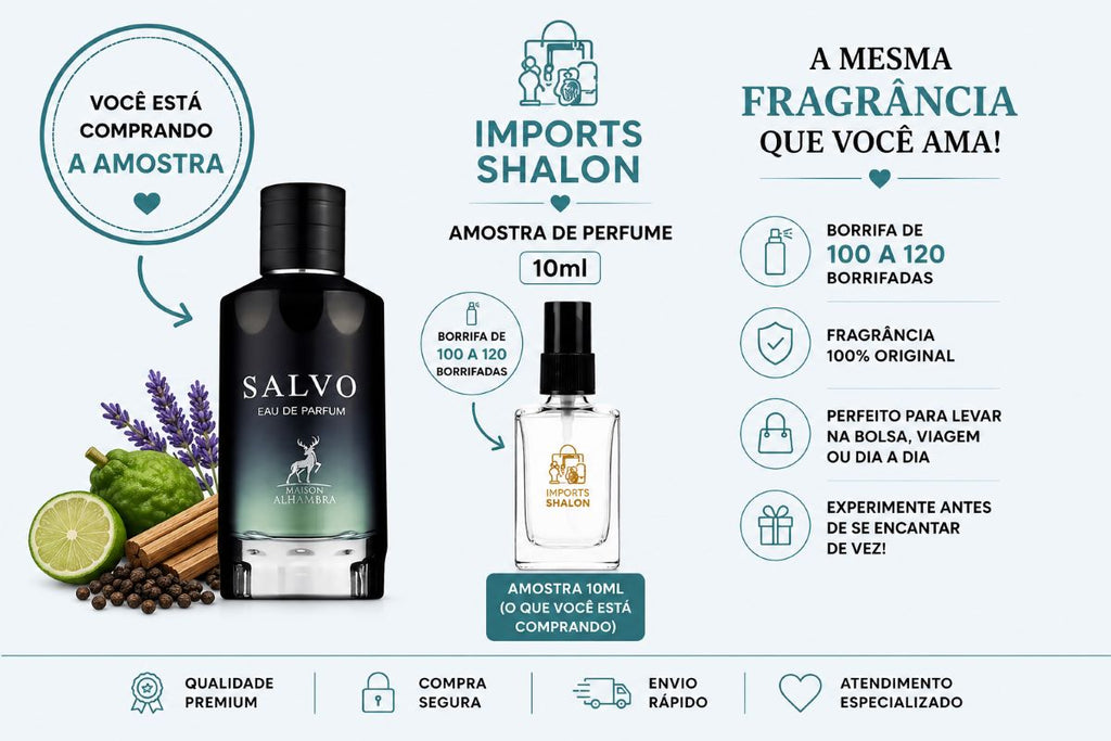 Mini Perfume Salvo 10ml Fragrância Amadeirada Marcante