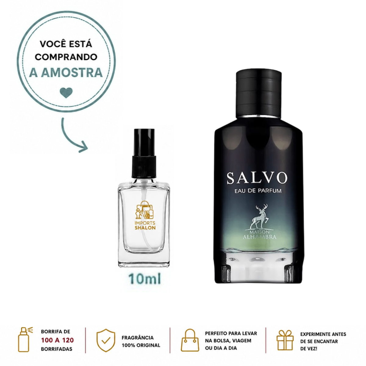 Kit Masculino 3 Mini Perfumes 10ml Asad Black Salvo Intense