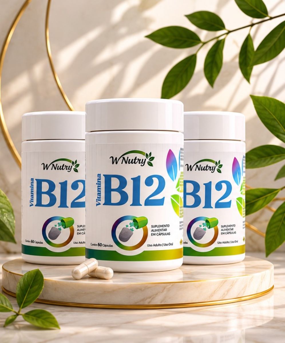3 Suplementos Vitamina B12 Wnutry 3x60 Cápsulas Alta Potência