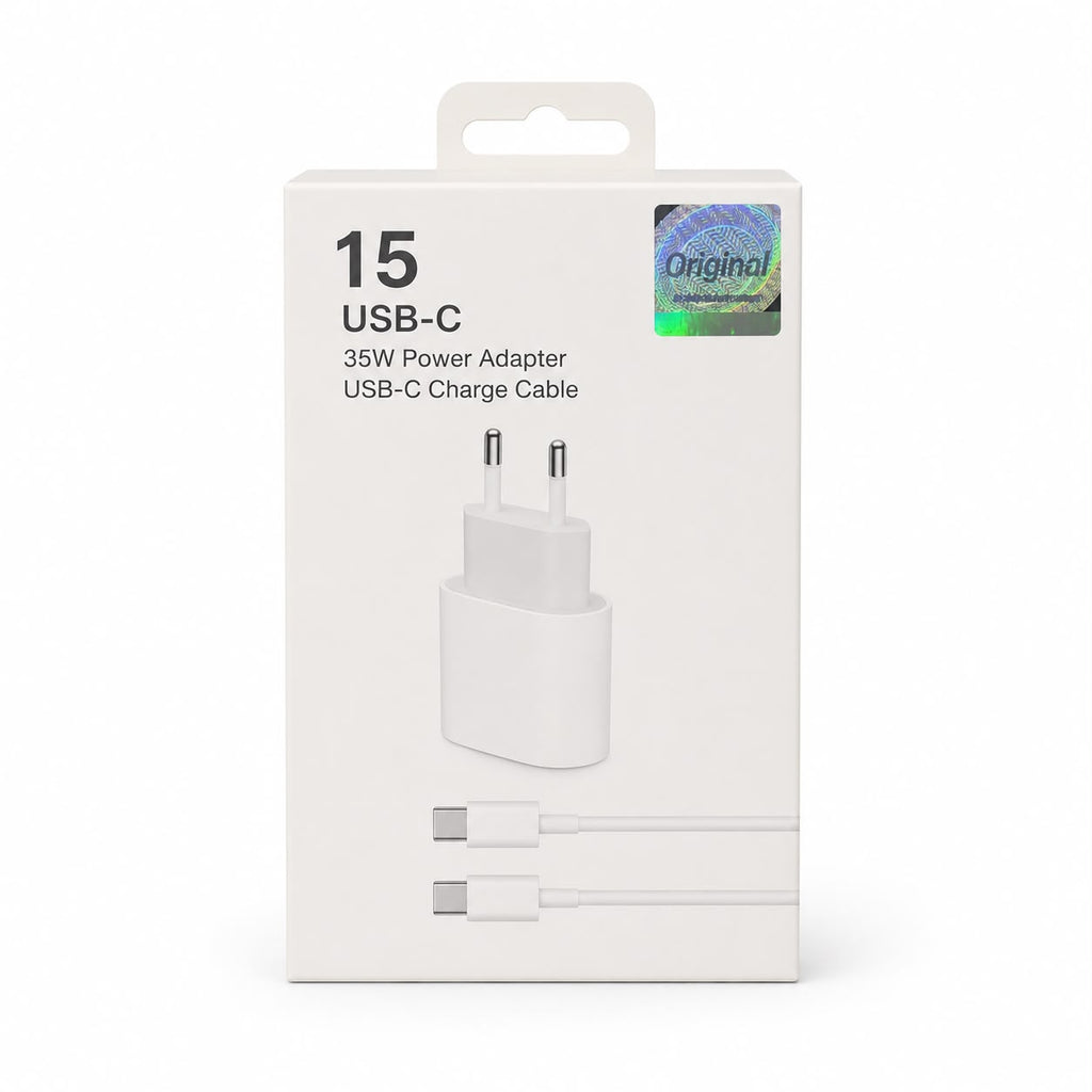 Carregador USB-C 35W + Cabo Compatível com iPhone 15