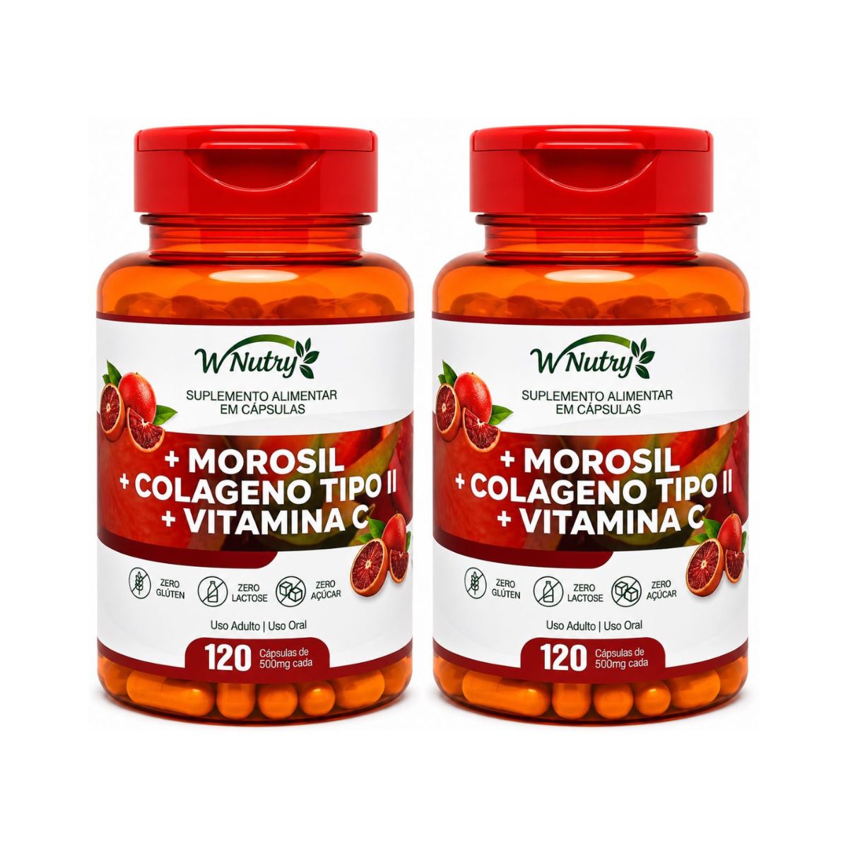 2 Suplementos Morosil + Colágeno Tipo 2 E Vitamina C Power Fit