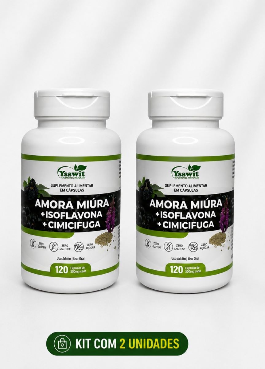 2 Suplementos Amora Miura Isoflavona Cimicífuga 2x120 Cáps