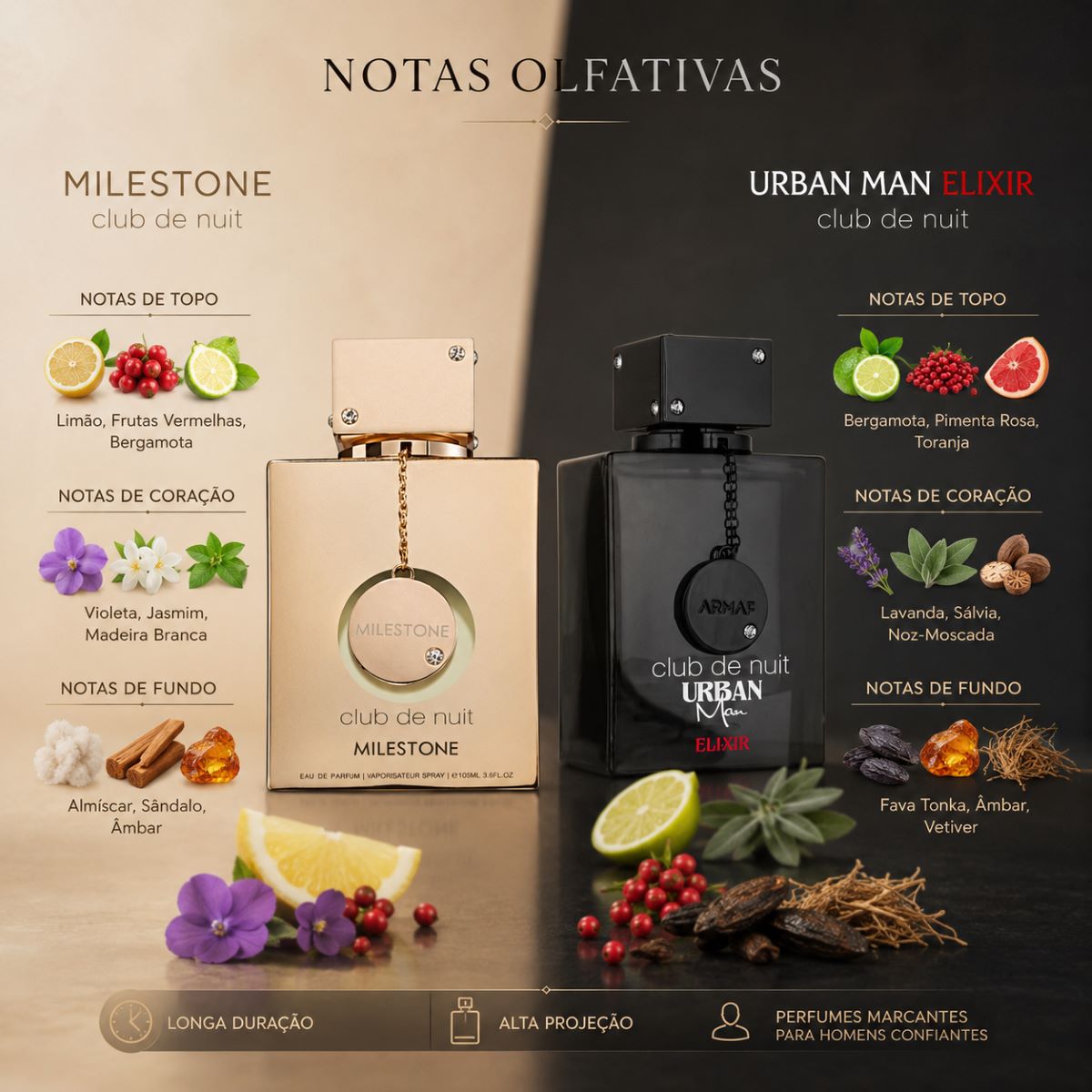 Kit Club De Nuit Milestone + Club De Nuit Urban Perfumes Luxo