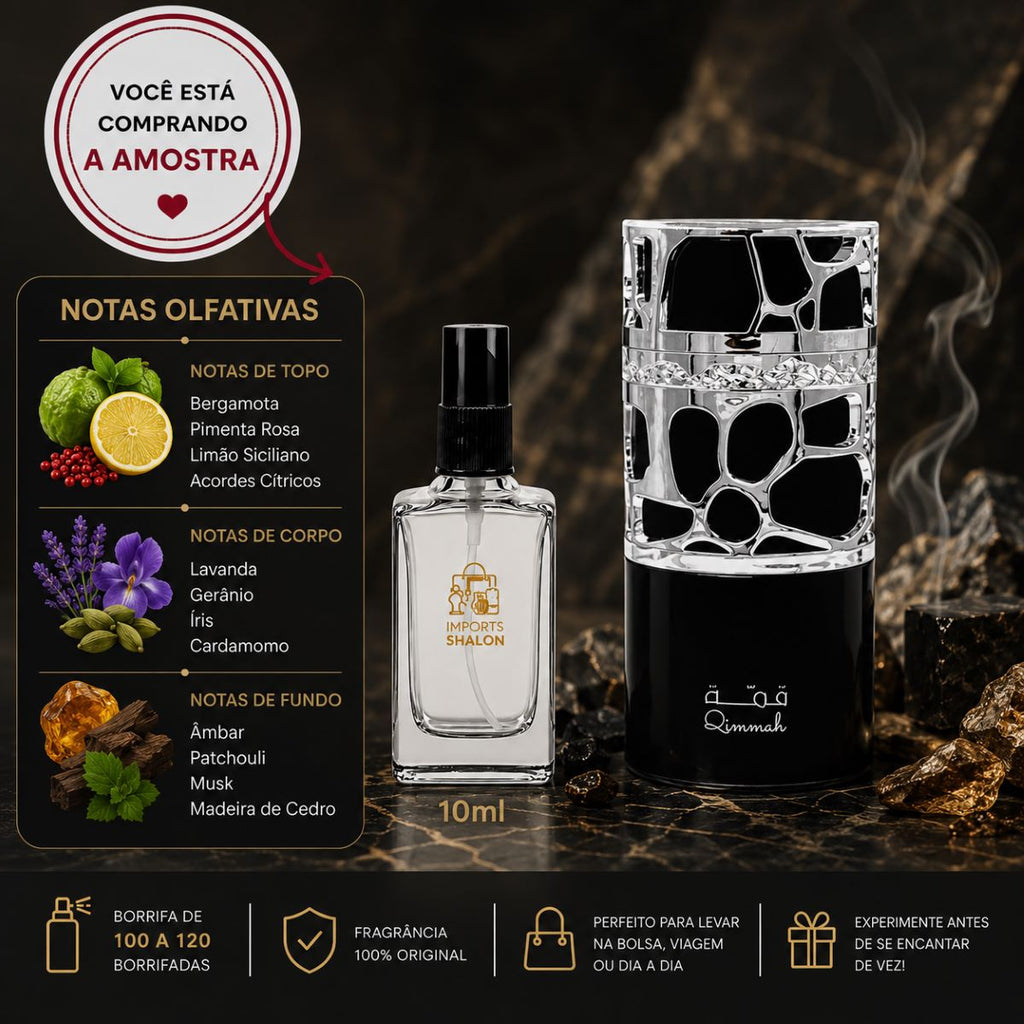Qimmah Black 10ml Poder e Elegância em Cada Gota
