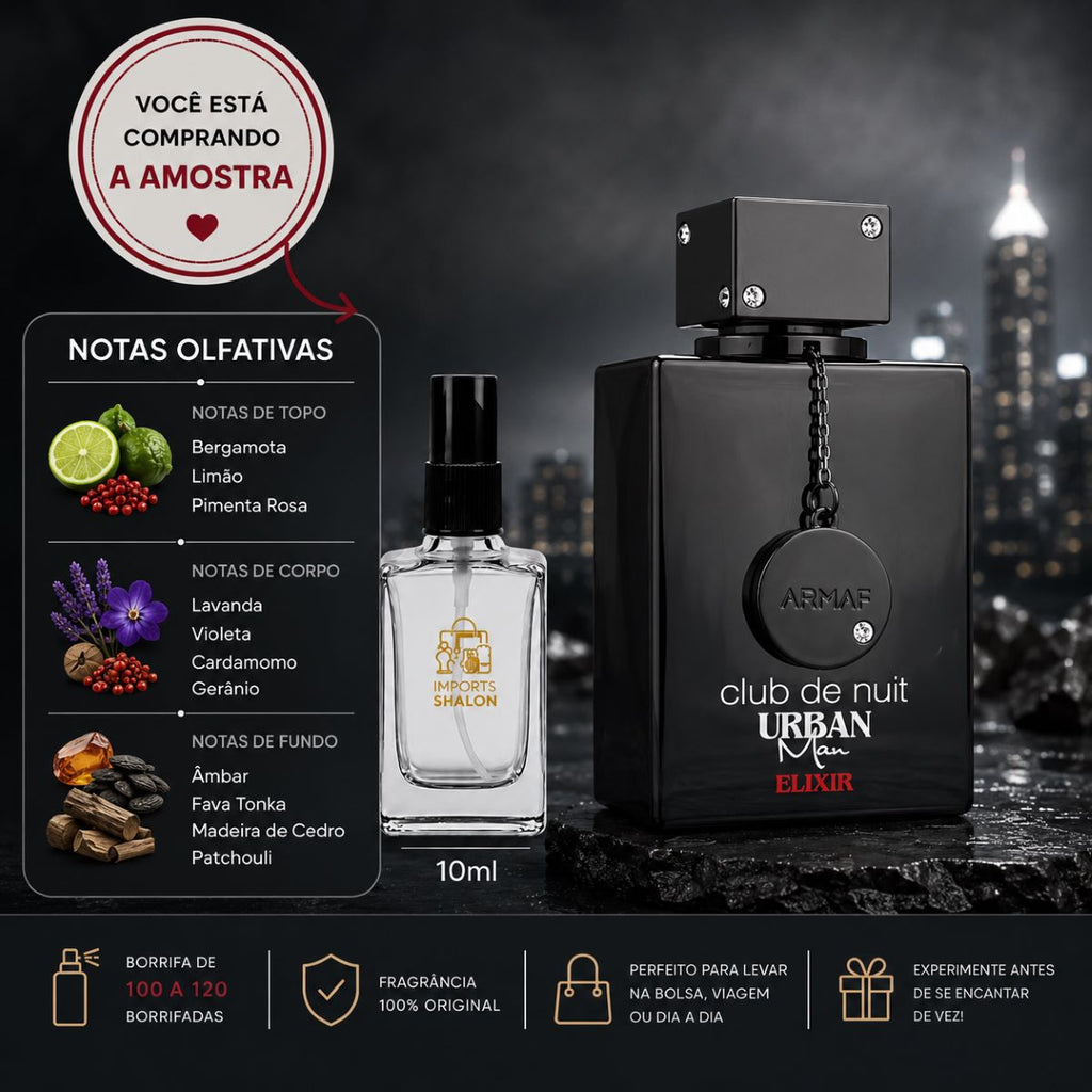 Club De Nuit Urban Man 10ml Aroma Magnético de Alto Impacto