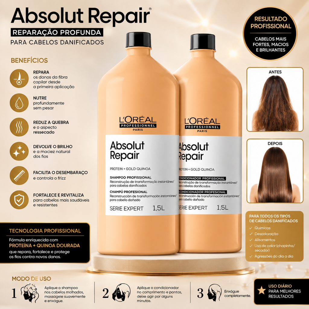 L'Oréal Absolut Repair Kit Shampoo E Condicionador