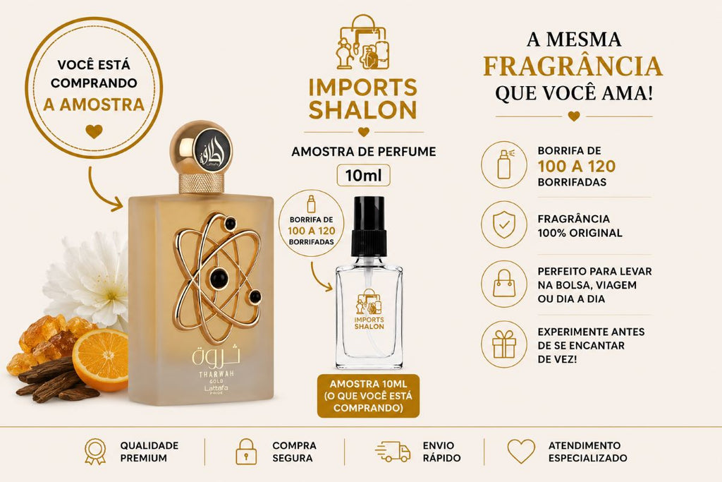 Mini Perfume Tharwah Gold 10ml Aroma Oriental Elegante