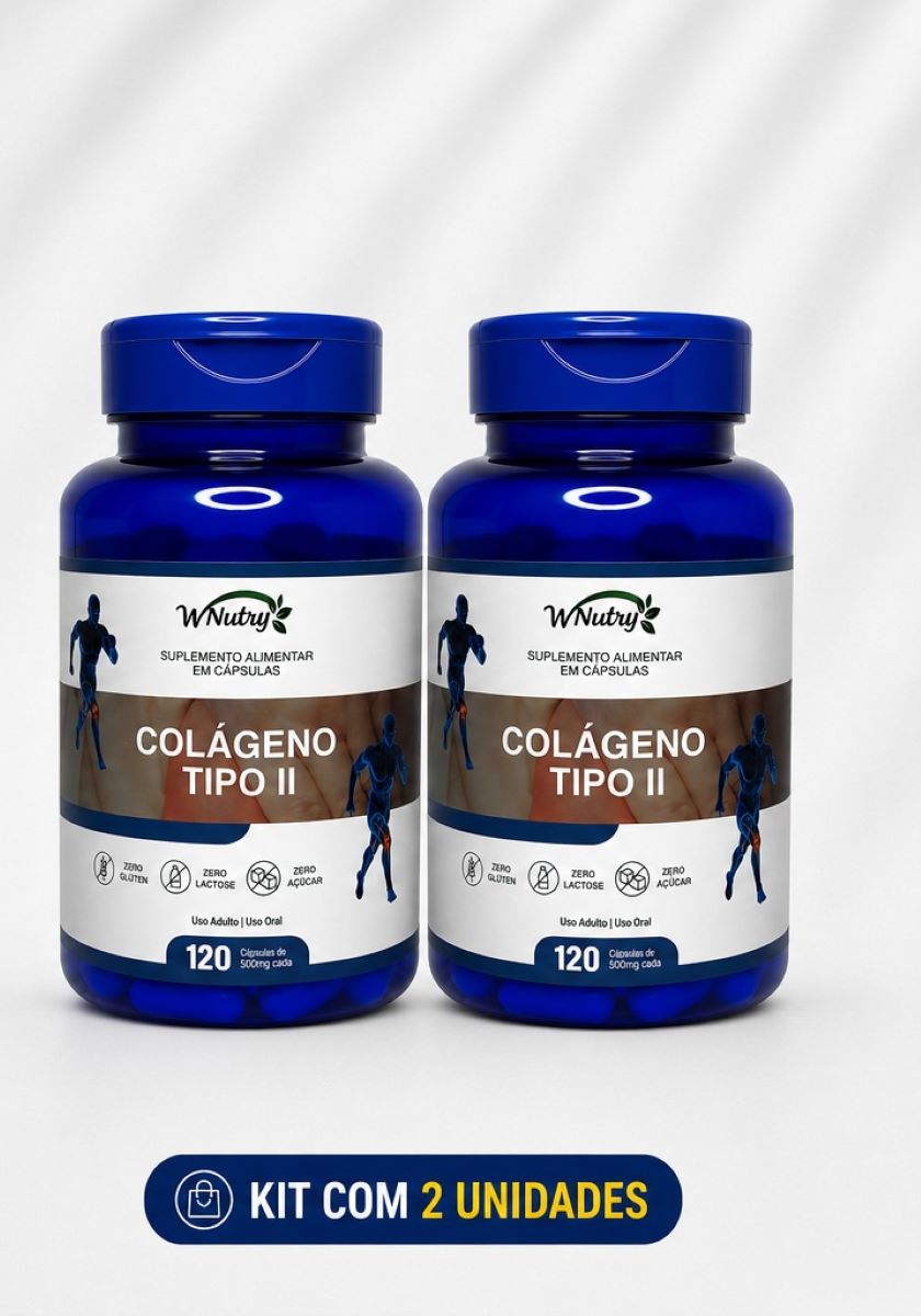 2 Suplementos Colágeno Tipo-2 2x120Cáps Articulações Mobilidade