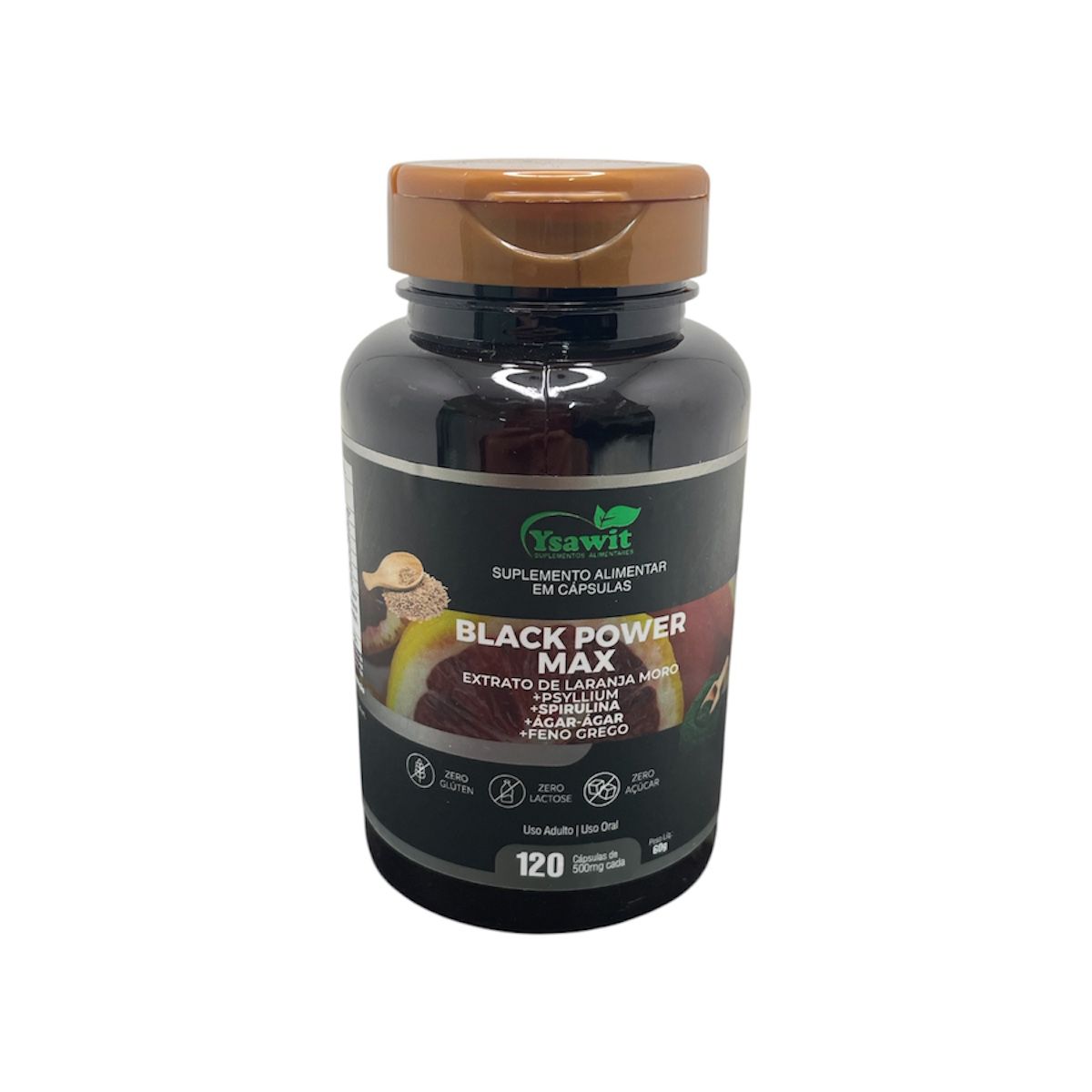 Suplemento Black Power Max Fórmula Extrema Alta Potência 120 Caps