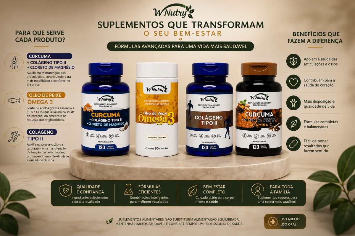 Kit De Suplementos Vida Ativa Premium Qualidade E Vitalidade