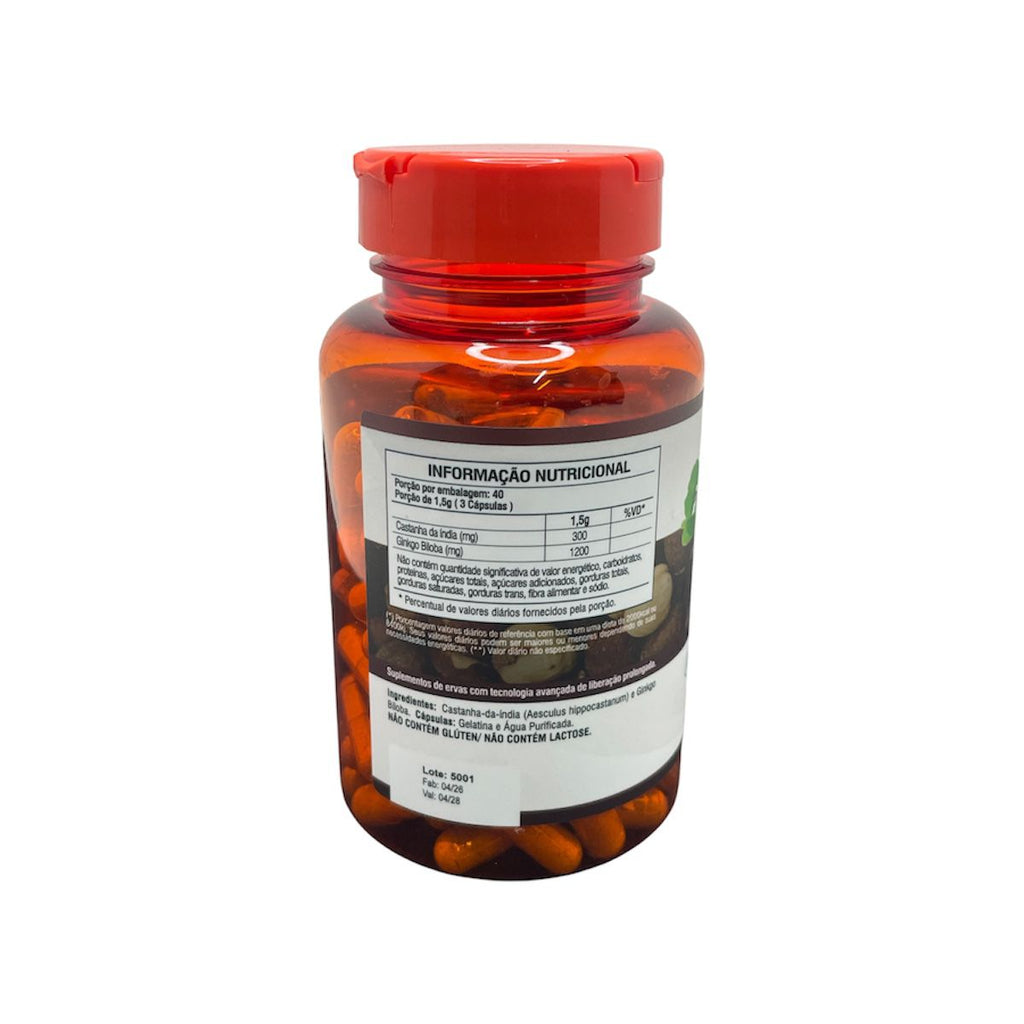 Suplemento Castanha Da Índia + Ginkgo Biloba Circulação Power