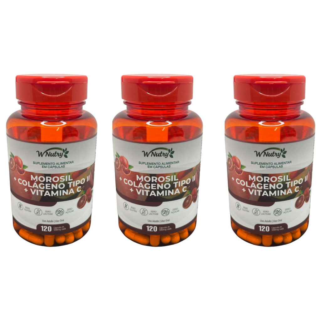 3 Suplementos Morosil + Colágeno Tipo 2 E Vitamina C Power